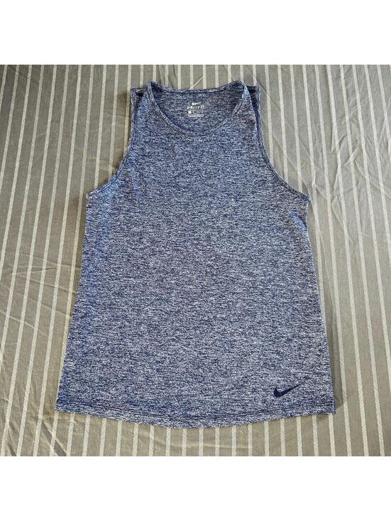 Nike Tops - Nike Womens Tank Top Shirt XSmall Blue White Sleeveless Dri-Fit Stretch Swoosh